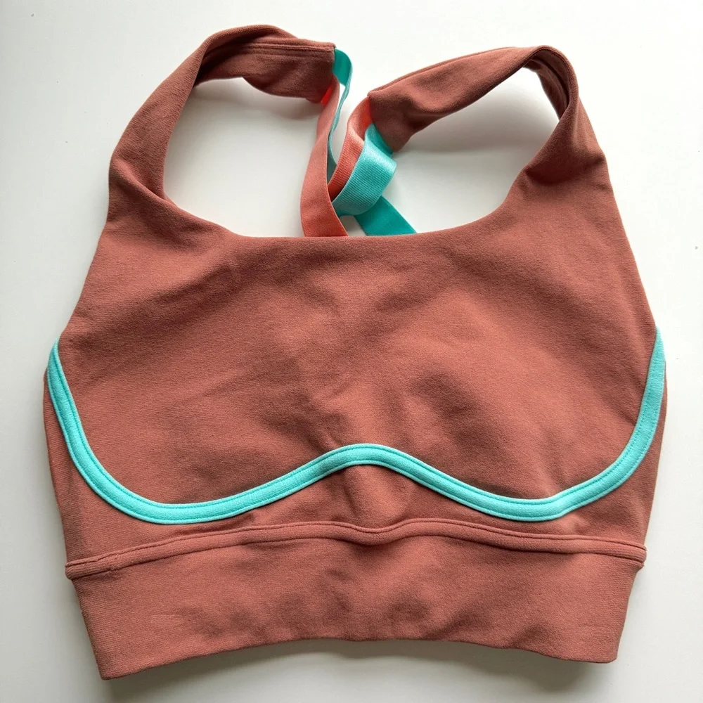 FABLETICS | FREYS SCULPTKNIT HIGH IMPACT SPORTS BRA TERRA/POOL/CORAL XS / SMALL